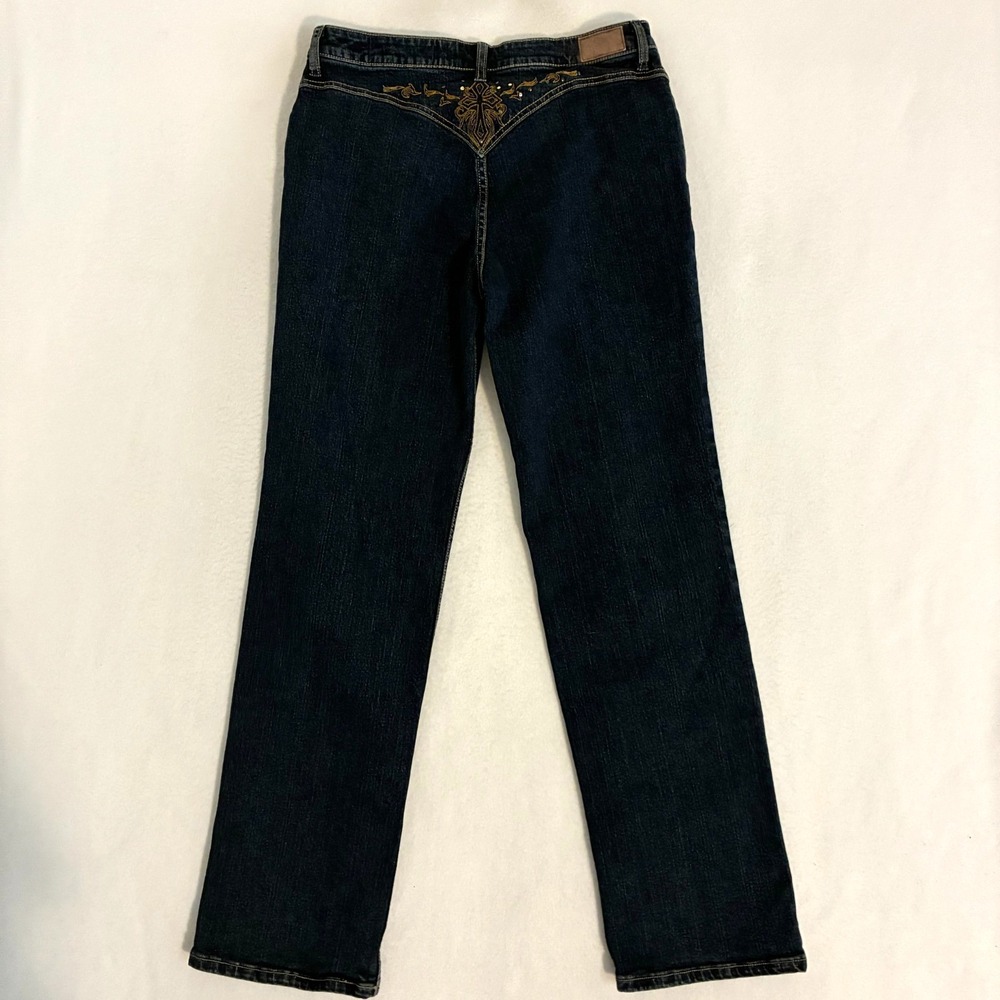 Vtg Lawman Jeans Womens Size 13/14 Denim High Waist Embroidered Western Rodeo